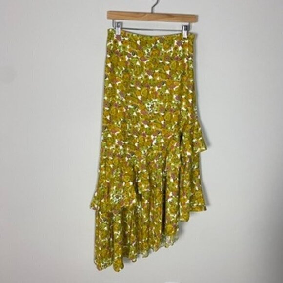 Ted Baker Odissa Floral Asymmetric Midi Skirt Womens 2 - Picture 2 of 9